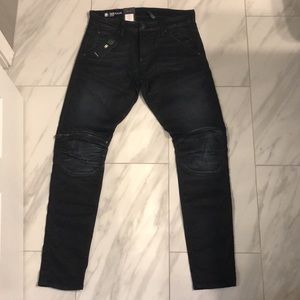G- Star Jeans / Size 30 / NWT G-Star RAW KNEE ZIP BLACK JEANS